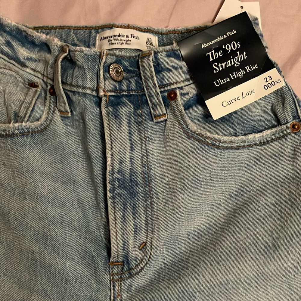 Abercrombie & Fitch Light Blue Ultra High-Rise Jeans